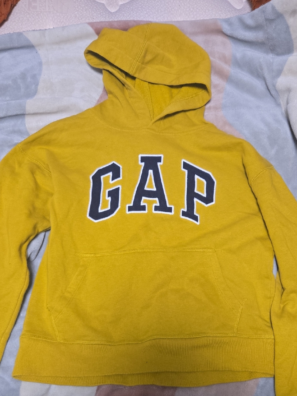 GAP Yellow Hoodie with Navy Logo